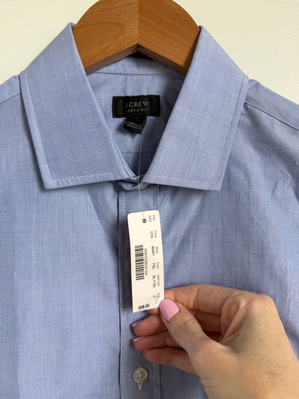 J. Crew Men’s Blue Ludlow Dress Shirt - Picture 2 of 10